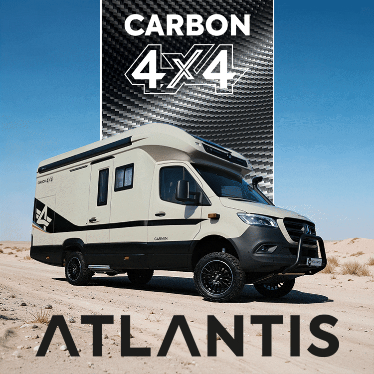 Camping-car 4x4 tout-terrain Atlantis monocoque en carbone